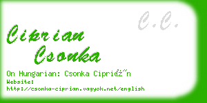 ciprian csonka business card